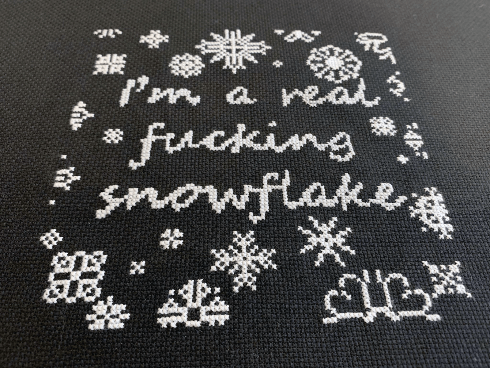 Snowflake Snarky Christmas Cross Stitch Pattern Urban Stitches